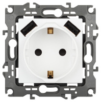Розетка со шторами и 2 USB Эра 12-4109-01М Б0065728