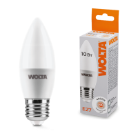 Светодиодная лампа WOLTA 10Вт 4000K E27 свеча матовая 25SC10E27