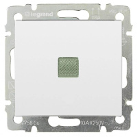 Переключатель одноклавишный на 2 направления Legrand Valena 10A 250V с подсветкой белый 774426