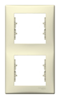 Рамка 2 поста Schneider Electric SEDNA, вертикальная, бежевый