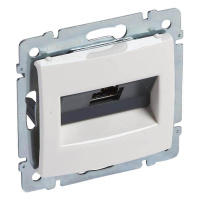 Розетка компьютерная RJ45 Legrand Valena 6 кат FTP на винтах белая 774232