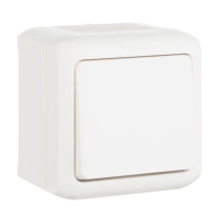 Переключатель одноклавишный на 2 направления Legrand Quteo 10A 250V IP44 белый 782304