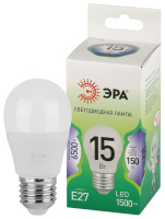 Лампа светодиодная Эра LED P45-15W-865-E27 GL 6500K шар Б0067051