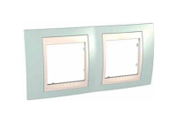 Рамка 2 поста Schneider Electric UNICA ХАМЕЛЕОН, горизонтальная, морская волна