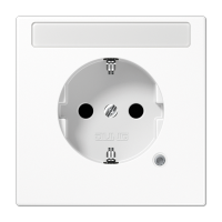 Розетка Schuko с полем для надписи Jung LS1520BFNAKOWW