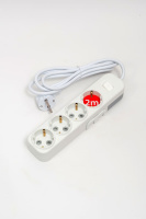 Удлинитель с/з 4вх с защитными шторками с включателем ELBI Myra 527-010202-412