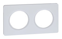 Рамка 2 поста Schneider Electric ODACE, белый/белый
