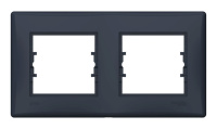 Рамка 2 поста Schneider Electric SEDNA, горизонтальная, графит