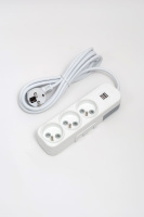 Удлинитель 3вх с защитными шторками USB UPS ELBI Myra 527-010203-316