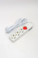 Удлинитель с/з 4вх с защитными шторками с включателем ELBI Myra 527-010203-422