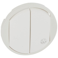 Клавиша Legrand Celiane выключателя двухклавишного антибактериальная белая 067741