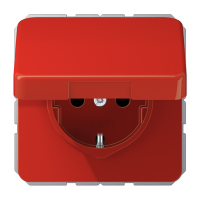 Розетка Schuko с крышкой Jung CD1520BFKLRT