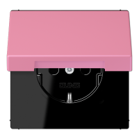 Розетка 2K+З с крышкой Jung LC1520BFKL246