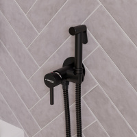 Гигиенический душ STWORKI Хельсинки HFHS52030 со смесителем, С ВНУТРЕННЕЙ ЧАСТЬЮ, черный, встраиваемый, настенный, матовый