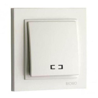 Выключатель одноклавишный с подсветкой Mono Electric Despina 10А 250В слоновая кость 102-010025-101