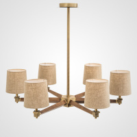 Люстра на штанге ImperiumLoft Jorgenson Beige/Dark Wood Stavra 102089-26