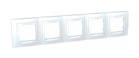 Рамка 5 постов Schneider Electric UNICA, горизонтальная, белый