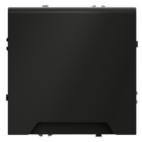 Розетка с защитными шторками и крышкой Voltum S70 VLS040308 (черный матовый)