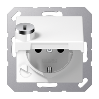 Розетка Schuko с замком Jung A1520BFKLSLWW