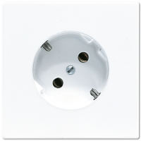 Розетка штепсельная Schuko Jung LS520-45WW