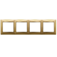 Рамка 4-постовая Legrand Valena матовое золото 770304