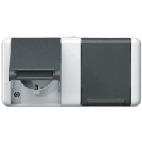 Розетка Schuko двухместная Jung 8220-1W