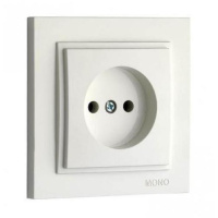 Розетка без земли Mono Electric Despina 16А 250В жемчуг 102-252522-116