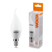Светодиодная лампа WOLTA 7.5Вт 4000K E14 свеча на ветру матовая 25SCD7.5E14
