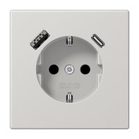 Розетка 2K+З USB Typ AC Jung LS1520-15CALG