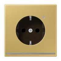 Розетка Schuko с LED подсветкой Jung ME1520-OCLNW