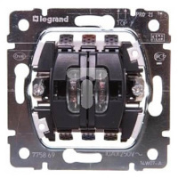 Выключатель двухклавишный Legrand Galea Life 10A 250V с подсветкой на 2 цепи 775869