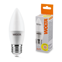 Светодиодная лампа WOLTA 10Вт 3000K E27 свеча матовая 25YC10E27