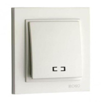 Выключатель одноклавишный с подсветкой Mono Electric Despina 10А 250В жемчуг 102-252525-101