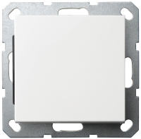 Выключатель одноклавишный Jasmart перекрестный в комплекте с накладкой 10A 250V белый глянцевый G3013W
