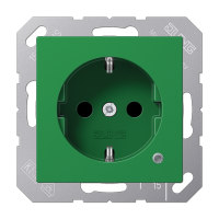 Розетка Schuko с индикатором режима работы Jung A1520BFKOGN