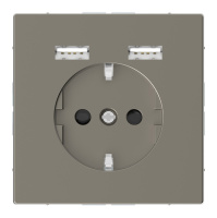 Розетка с USB Schneider Electric MERTEN D-LIFE, скрытый монтаж, с заземлением, никель