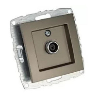 Розетка TV концевая с экраном Mono Electric Despina-Larissa бронза 500-002305-138