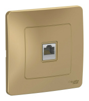 Розетка компьютерная RJ45 Systeme Electric BLANCA, скрытый монтаж, титан, BLNIS045004