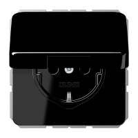 Розетка Schuko с крышкой Jung CD1520BFKIKLSW