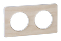 Рамка 2 поста Schneider Electric ODACE, бук/белый