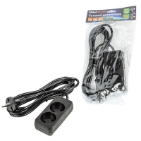 Удлинитель бытовой Uniel Ultra S-CU2-3 BLACK UL-00009976