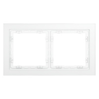 Рамка на 2 поста Voltum S70 VLS110202 (белый,матовый,стекло)