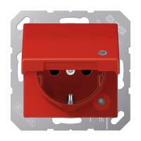 Розетка Schuko с крышкой Jung A1520BFKLKORT