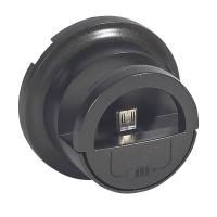 Лицевая панель Legrand Celiane розетки-зарядки USB с подставкой для смартфона графит 067910