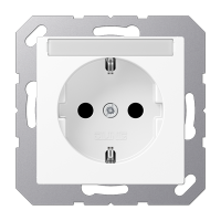 Розетка 2K+З со шторками Jung A1520BFKINAWWM