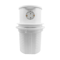 Блок розеток LK-PRF (3 секции полуавтоматический 1 USB + 1 type-C беспроводная зарядка) Mebax 00-00002872