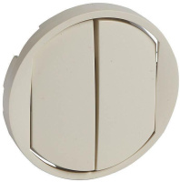 Лицевая панель Legrand Celiane выключателя двухклавишного слоновая кость 066201