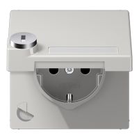 Розетка Schuko с крышкой и замком Jung LS1520NAKLSLLG