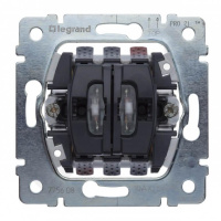 Переключатель двухклавишный на 2 направления Legrand Galea Life 10A 250V с подсветкой 775608