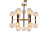 Люстра на штанге Elvan LU-7630/18-G9-GlBkCl — купить в Bronko‑Decor